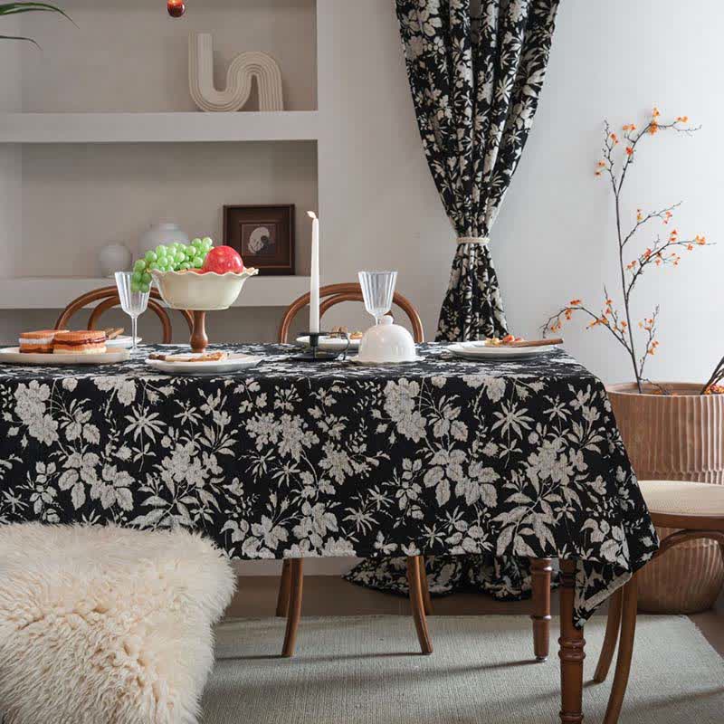 Jacquard-Tischdecke im pastoralen Stil mit Blumenmuster - image 2