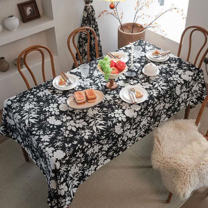 Jacquard-Tischdecke im pastoralen Stil mit Blumenmuster - image 1