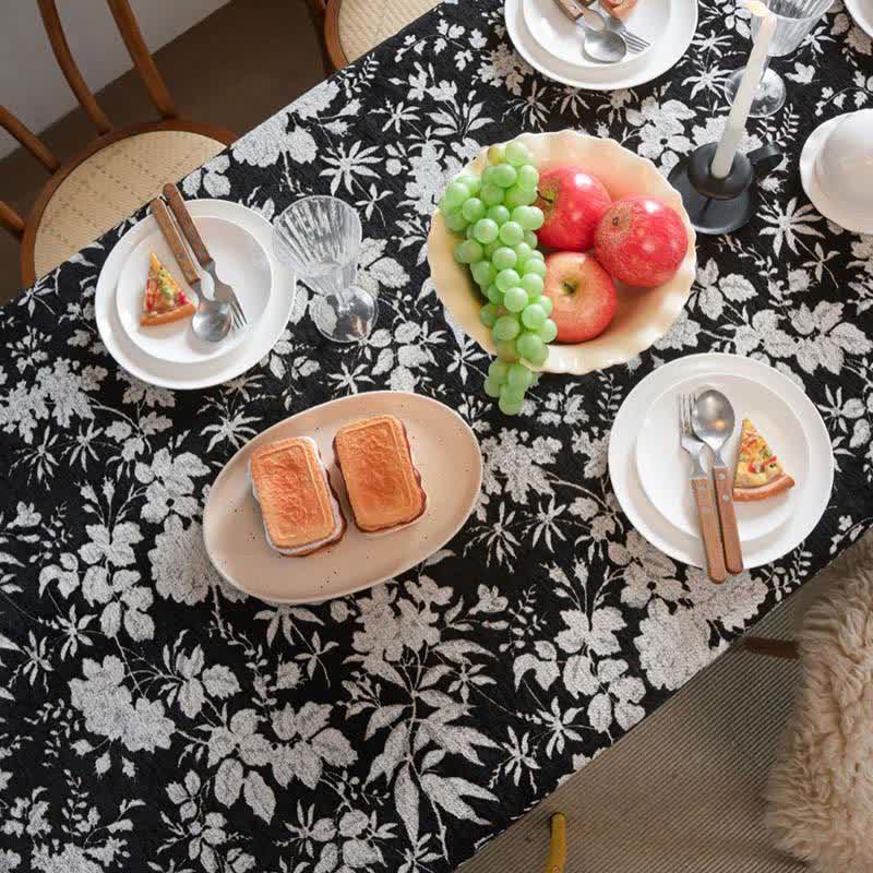 Jacquard-Tischdecke im pastoralen Stil mit Blumenmuster - image 4