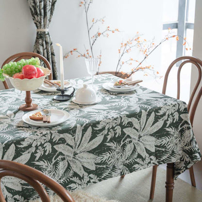 Jacquard-Tischdecke mit tropischem Inselblattmuster - image 5
