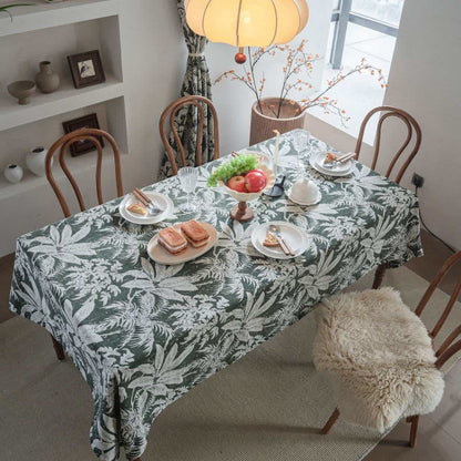 Jacquard-Tischdecke mit tropischem Inselblattmuster - image 3