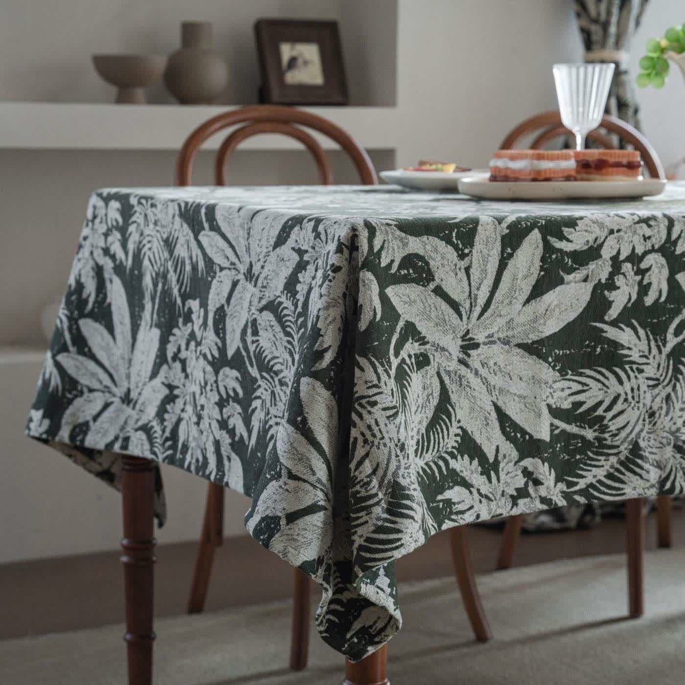 Jacquard-Tischdecke mit tropischem Inselblattmuster - image 6