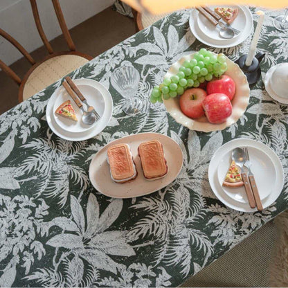 Jacquard-Tischdecke mit tropischem Inselblattmuster - image 4