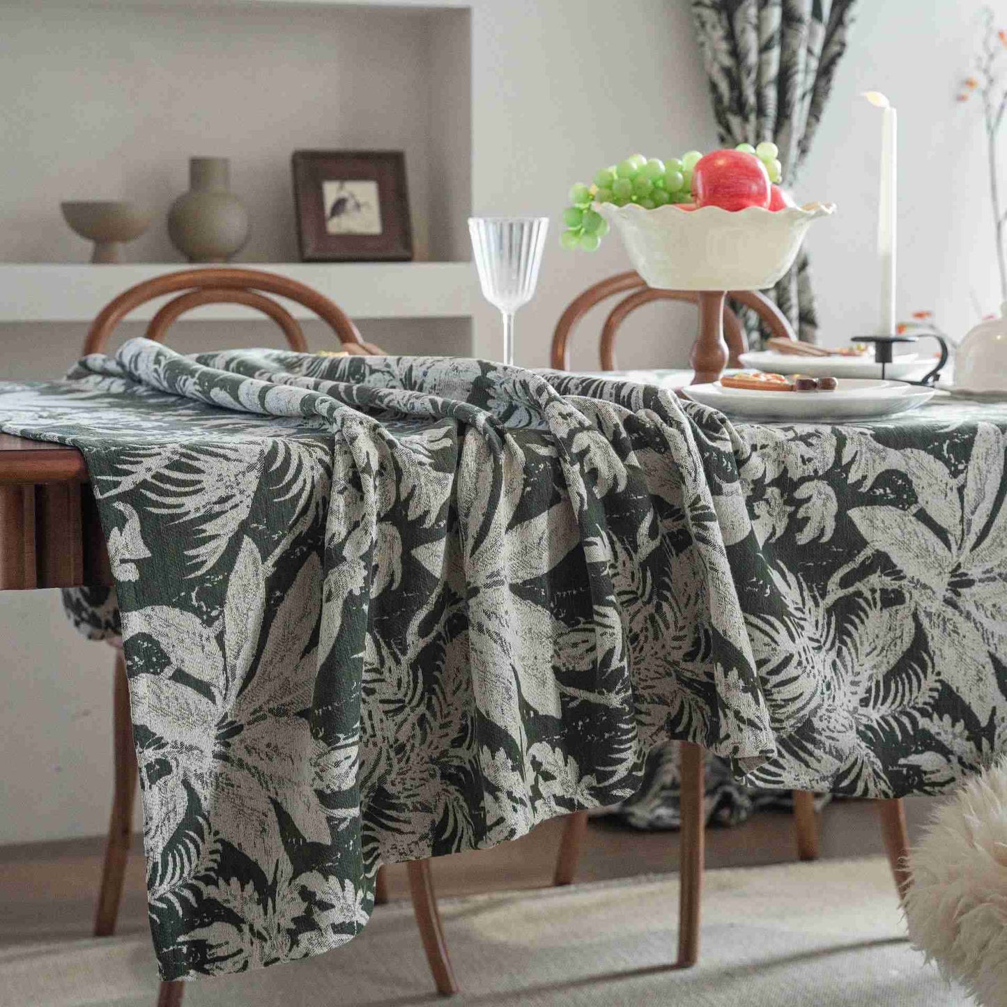 Jacquard-Tischdecke mit tropischem Inselblattmuster - image 7