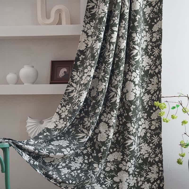 Jacquard-Vorhang im pastoralen Stil mit Blumenmuster - image 4