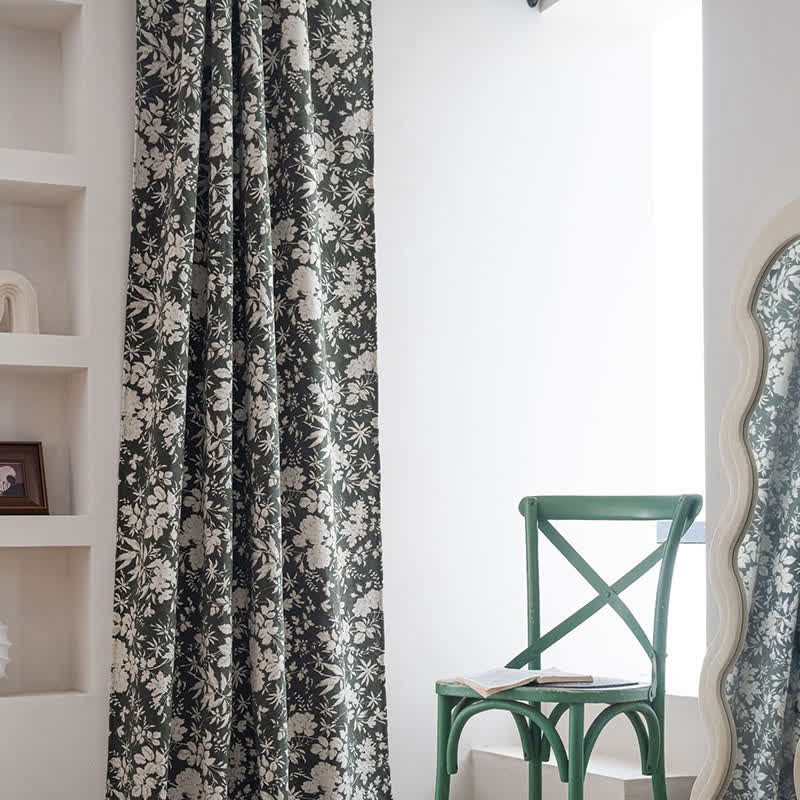 Jacquard-Vorhang im pastoralen Stil mit Blumenmuster - image 5