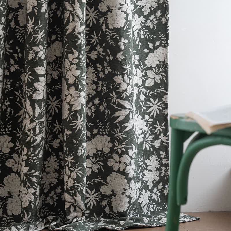 Jacquard-Vorhang im pastoralen Stil mit Blumenmuster - image 9