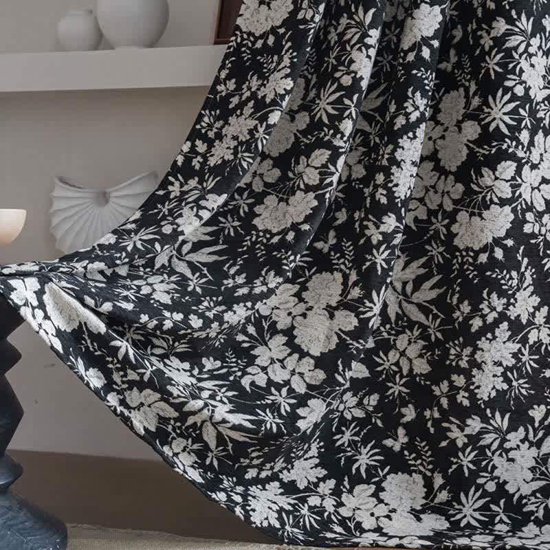 Jacquard-Vorhang im pastoralen Stil mit Blumenmuster - image 1