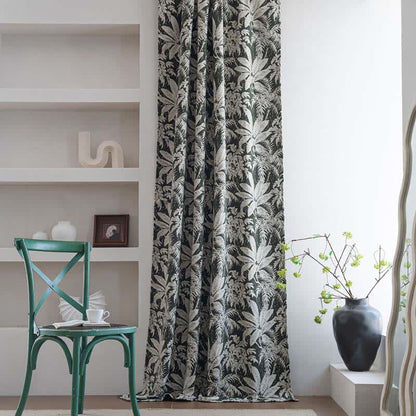 Jacquard-Vorhang mit tropischem Inselblattmuster - image 2