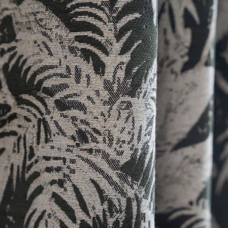 Jacquard-Vorhang mit tropischem Inselblattmuster - image 8