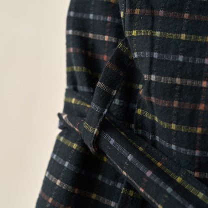 Karierte Kimono-Yukata-Robe aus Bio-Baumwolle - image 5