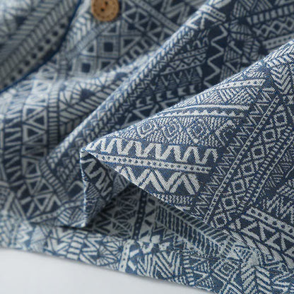 Loungewear-Set aus Baumwollgaze mit geometrischem Muster - image 9