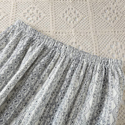 Loungewear-Set aus Baumwolle mit orientalischem Retro-Blumenmuster - image 12