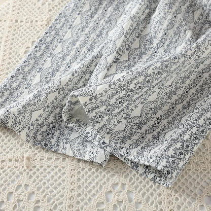 Loungewear-Set aus Baumwolle mit orientalischem Retro-Blumenmuster - image 15
