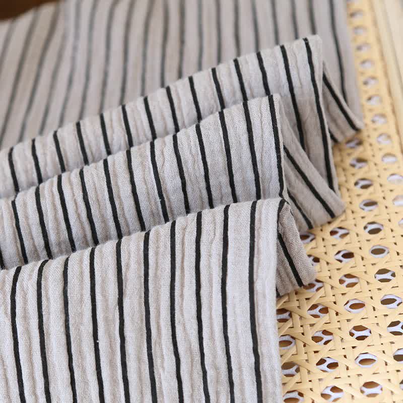 Einfaches Loungewear-Set aus reiner Baumwolle mit Streifen - image 13