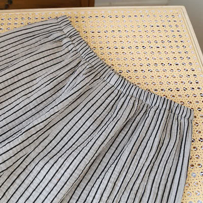Einfaches Loungewear-Set aus reiner Baumwolle mit Streifen - image 11