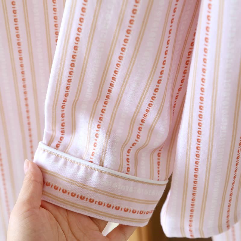 Passendes Loungewear-Set aus gestreifter Baumwollgaze - image 20
