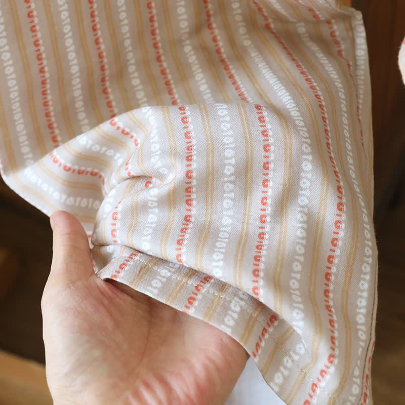 Passendes Loungewear-Set aus gestreifter Baumwollgaze - image 12