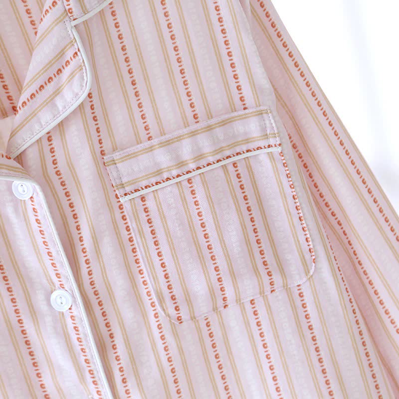 Passendes Loungewear-Set aus gestreifter Baumwollgaze - image 18