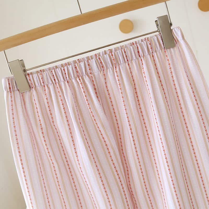 Passendes Loungewear-Set aus gestreifter Baumwollgaze - image 21