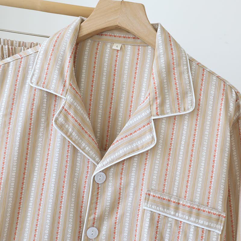 Passendes Loungewear-Set aus gestreifter Baumwollgaze - image 10