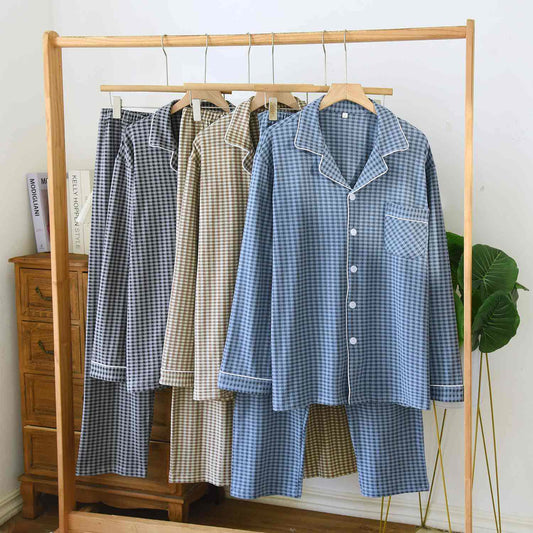 Klassisches kariertes Unisex-Loungewear-Set - image 0