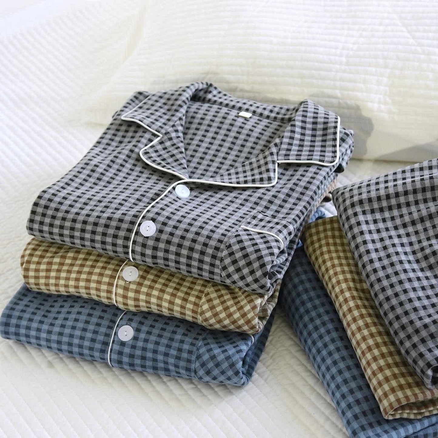 Klassisches kariertes Unisex-Loungewear-Set - image 2