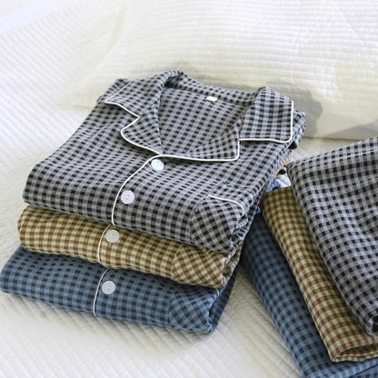 Klassisches kariertes Unisex-Loungewear-Set - image 2