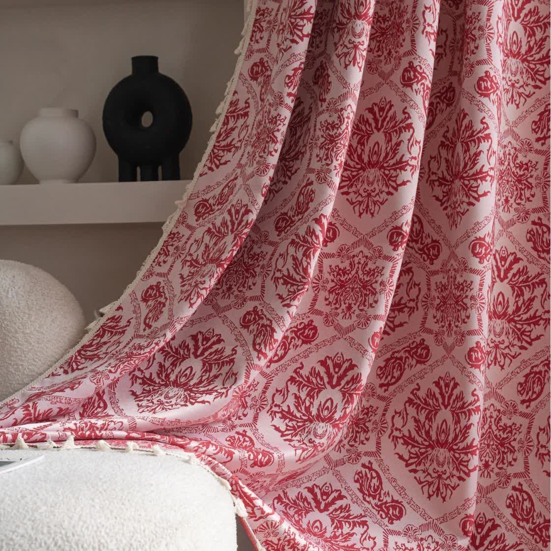 Jacquard-Vorhang im Ethno-Stil mit Retro-Muster - image 2