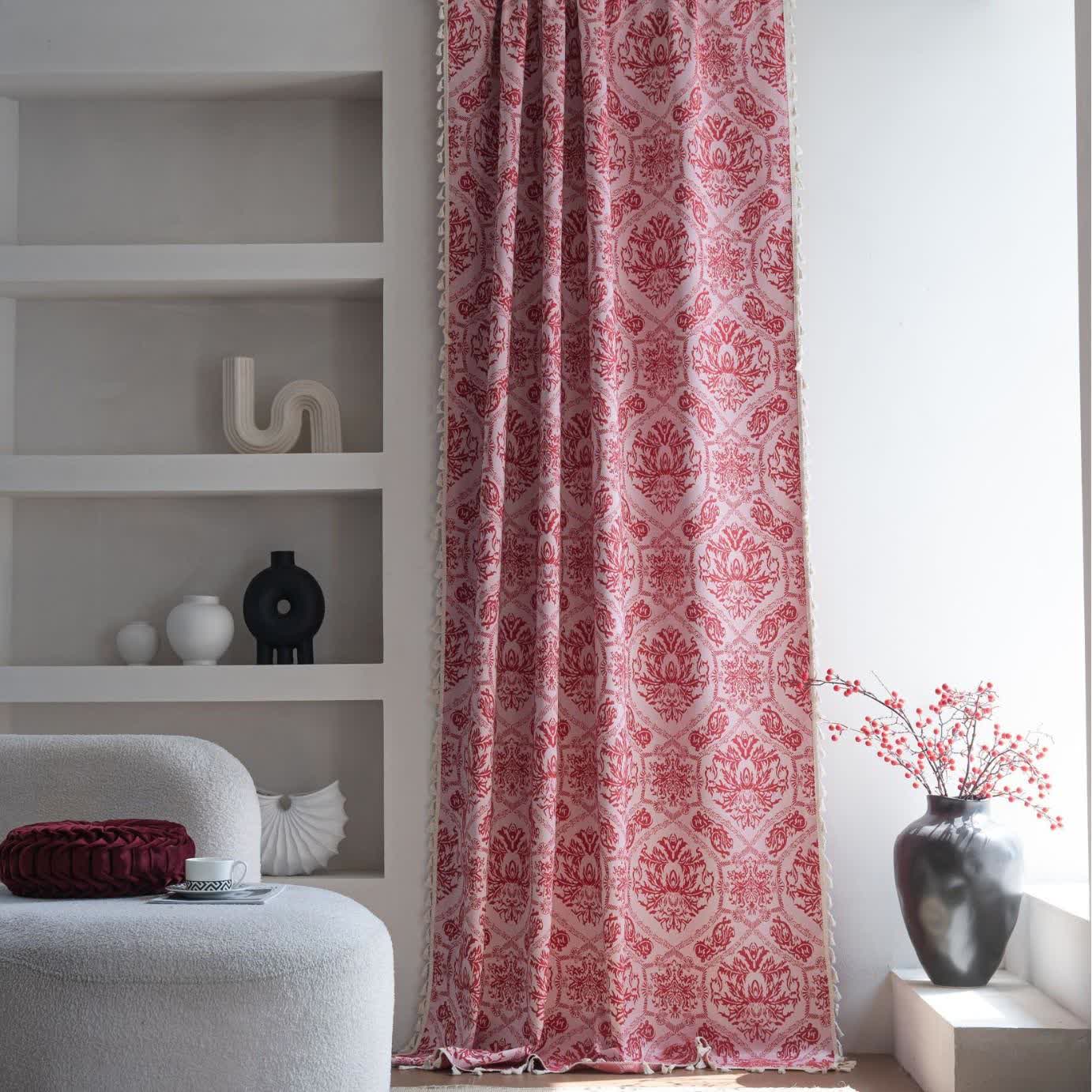 Jacquard-Vorhang im Ethno-Stil mit Retro-Muster - image 1