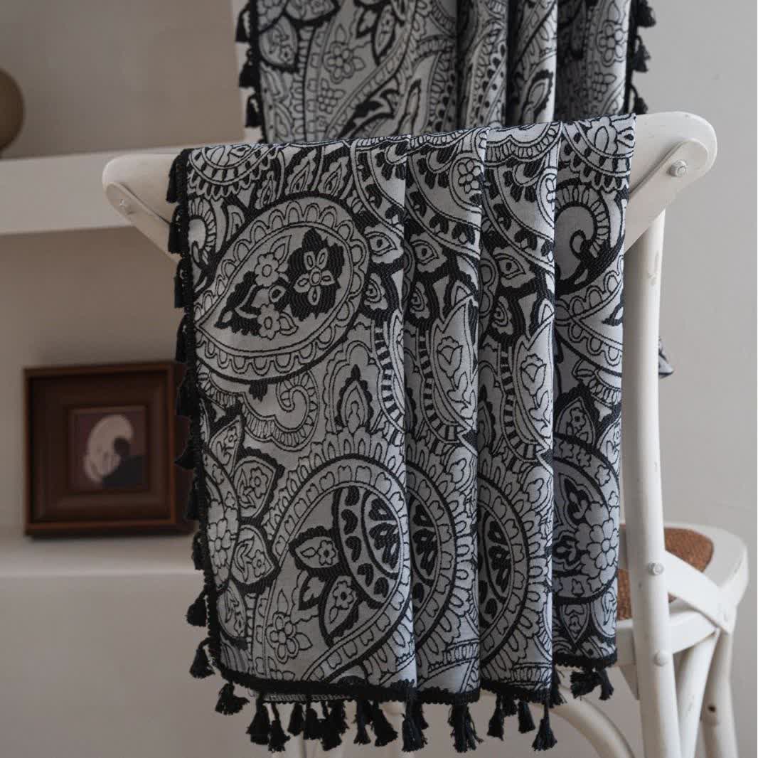 Jacquard-Vorhang im Ethno-Stil mit Paisley-Muster - image 8