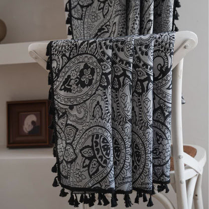 Jacquard-Vorhang im Ethno-Stil mit Paisley-Muster - image 8