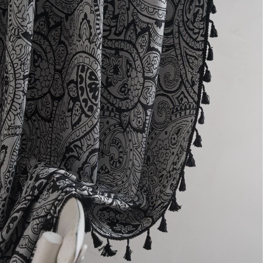 Jacquard-Vorhang im Ethno-Stil mit Paisley-Muster - image 9