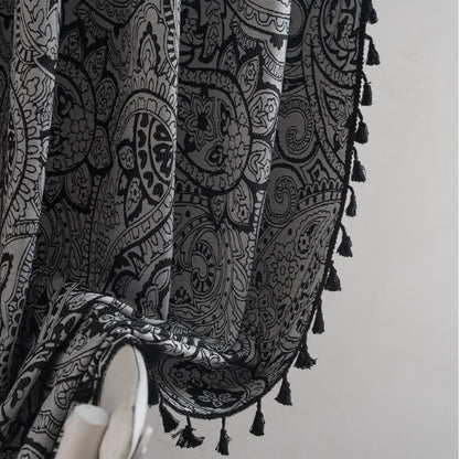 Jacquard-Vorhang im Ethno-Stil mit Paisley-Muster - image 9