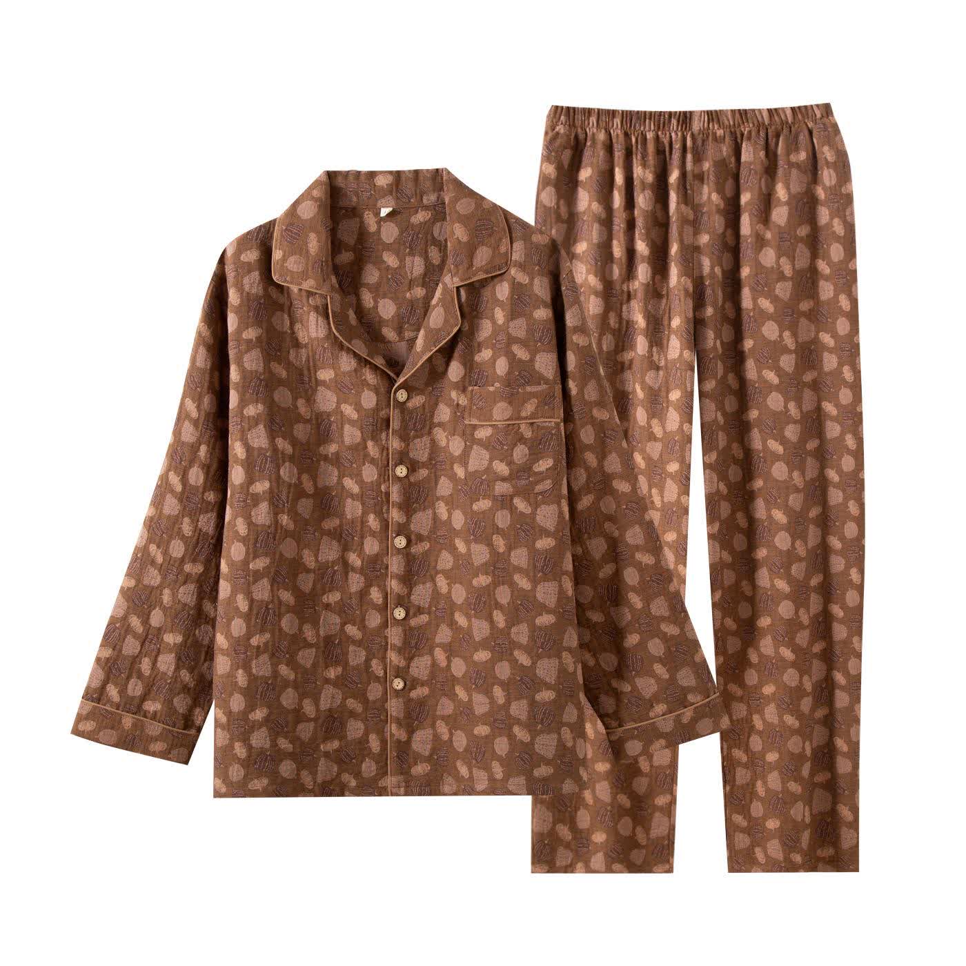 Kürbis-Loungewear-Set aus Baumwollgaze - image 1