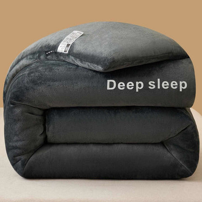 Flauschige, warme Plüschdecke mit Buchstabendruck - Dunkelgrau - 220cm x 240cm - image 8
