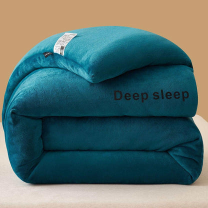 Flauschige, warme Plüschdecke mit Buchstabendruck - Seeblau - 220cm x 240cm - image 22
