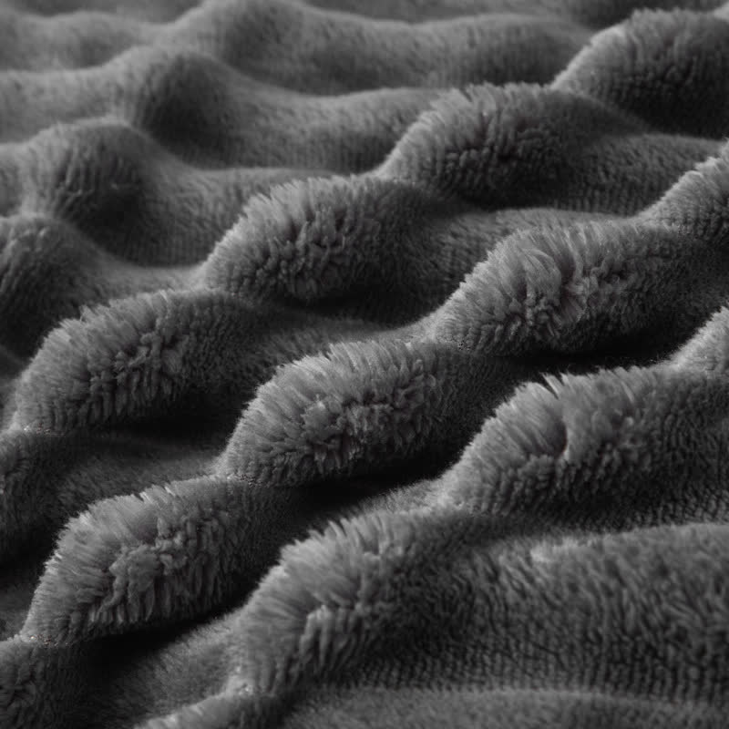 Einfarbige gerippte Plüschdecke - image 37