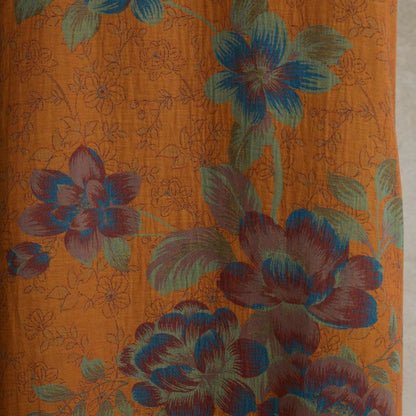 Vintage Pfirsichblüten Baumwollgaze Nachthemd - image 5