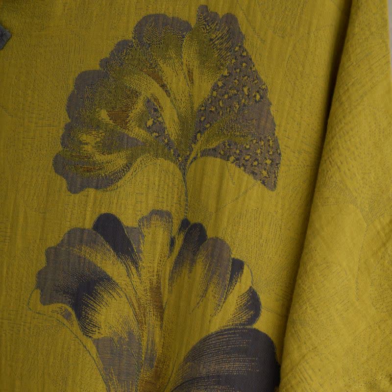 Cheongsam-Nachthemd aus Baumwolle mit Ginkgoblatt-Print - image 10