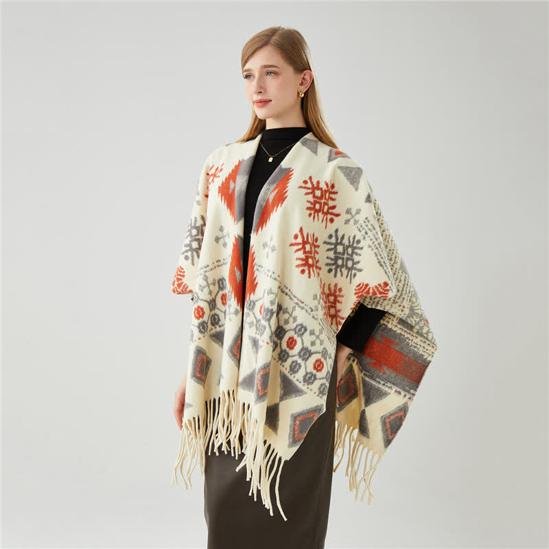Schalumhang im Ethno-Stil mit Quaste - image 1