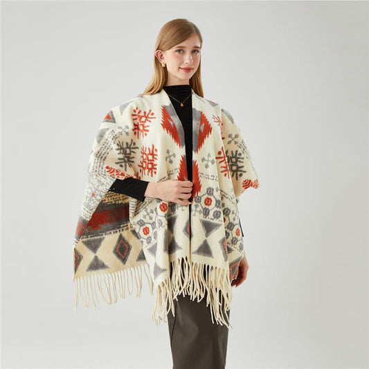 Schalumhang im Ethno-Stil mit Quaste - image 0