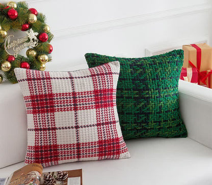 Moderner karierter Jacquard-Kissenbezug - image 3