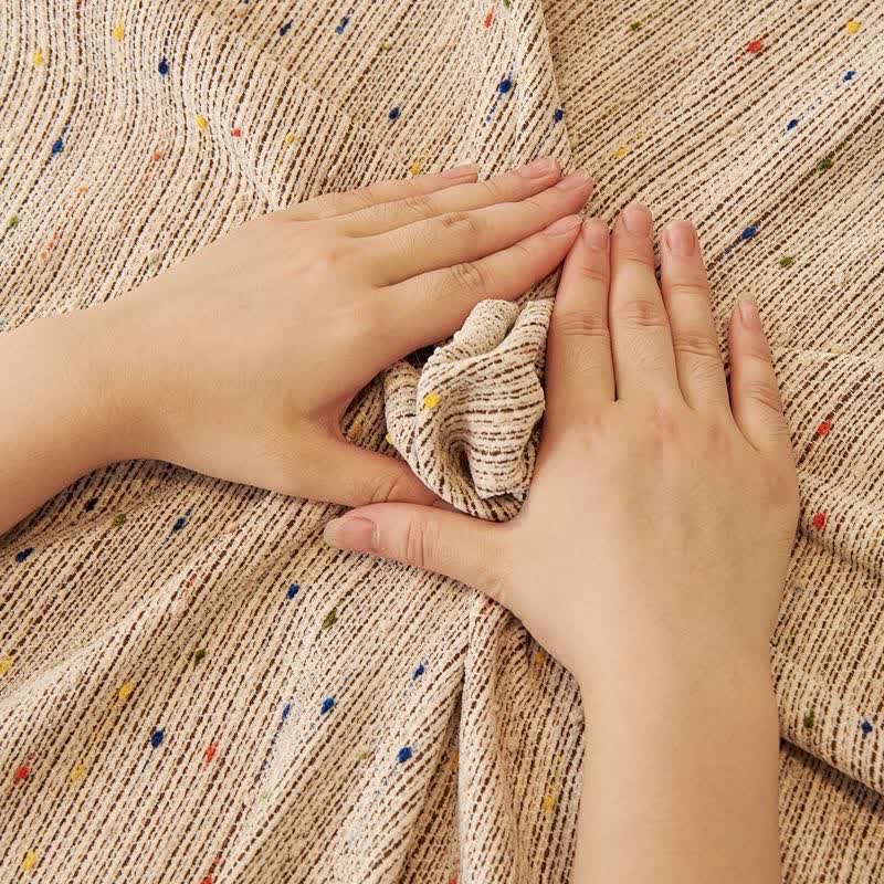 Sofaschoner aus Chenille mit bunten Punkten - image 5