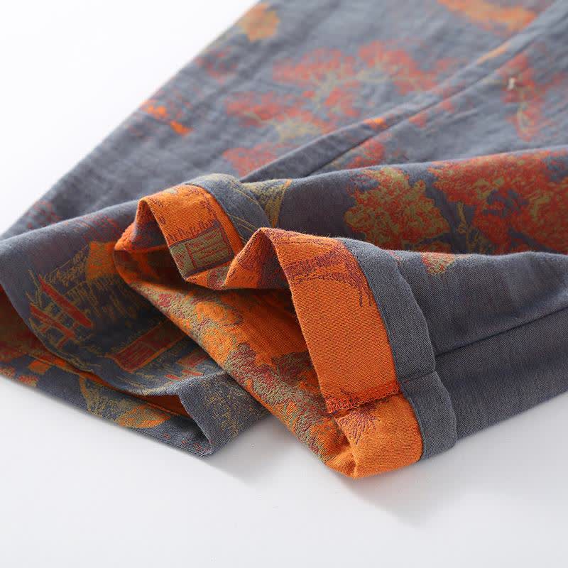 Loungewear-Set aus Jacquard-Baumwolle im Retro-Baum-Design - image 7