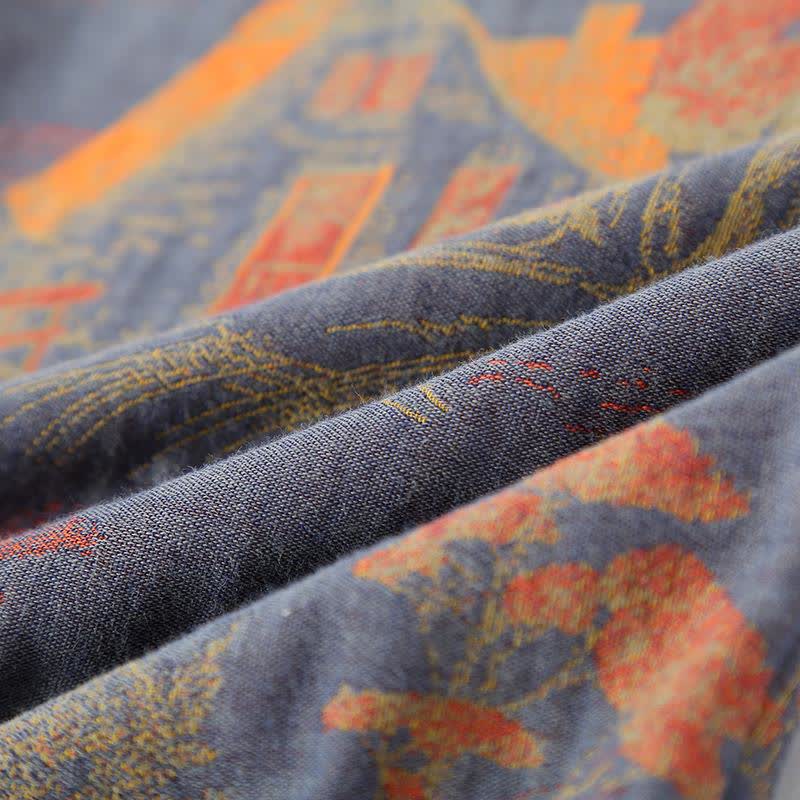 Loungewear-Set aus Jacquard-Baumwolle im Retro-Baum-Design - image 9