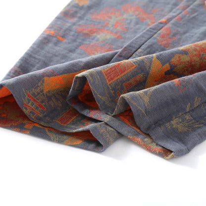 Loungewear-Set aus Jacquard-Baumwolle im Retro-Baum-Design - image 8