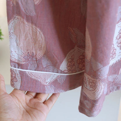 Vintage Granatapfel Baumwollgaze Loungewear Set - image 6