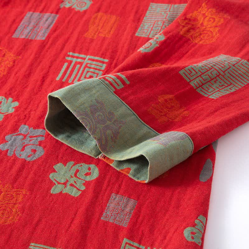 Orientalisches, glückverheißendes Loungewear-Set aus Baumwollgaze - image 3