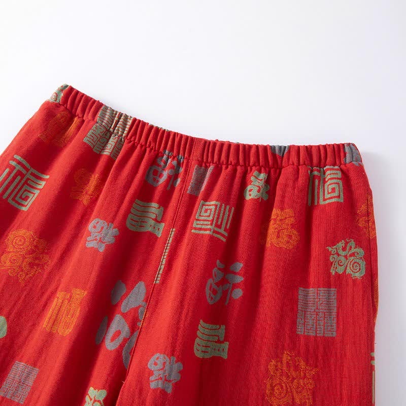 Orientalisches, glückverheißendes Loungewear-Set aus Baumwollgaze - image 5